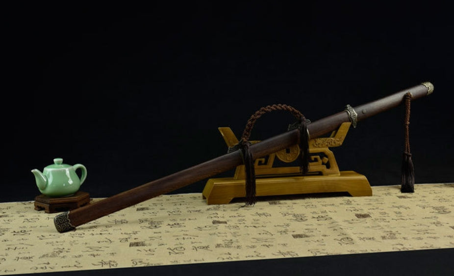 New Brahma Sword - Movie Style Mythological Tang Sword, Manganese Steel Blade with Rosewood Sheath, 102cm Overall, Collectible Display Piece