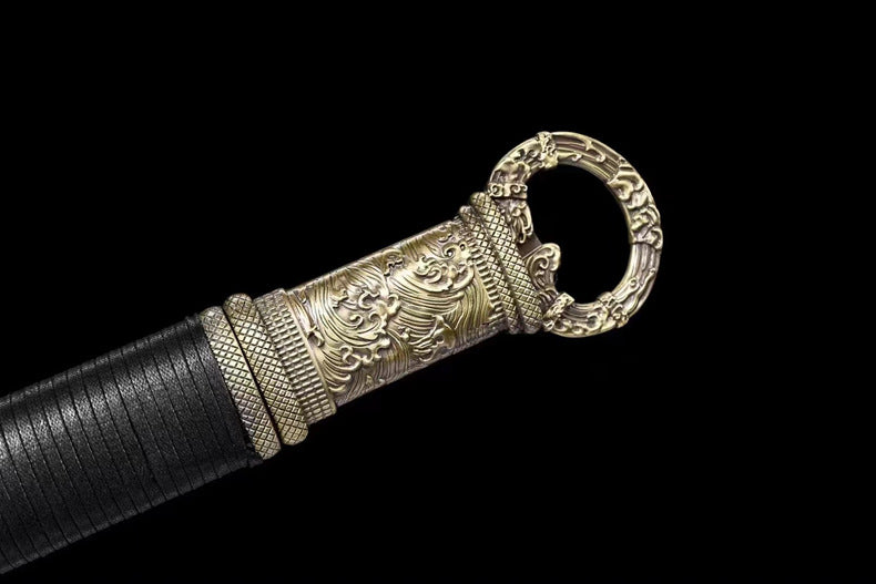 Bu Liang Ren “Buried Sheath” Tang Heng Dao - Inspired by “Rangers” Anime, High Manganese Steel Blade, Rosewood-Pattern Alloy Sheath, 114cm Collectible