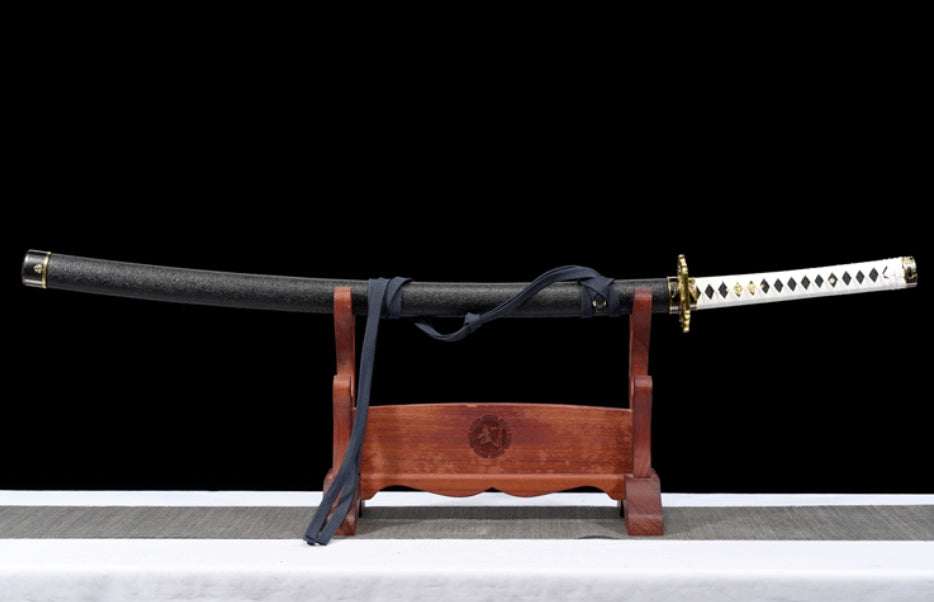 Devil May Cry Enma Anime Sword, 104cm Overall with 73cm High Manganese Steel Blade, Wood & Leather Sheath, Game Collectible