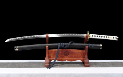 Devil May Cry Enma Anime Sword, 104cm Overall with 73cm High Manganese Steel Blade, Wood & Leather Sheath, Game Collectible