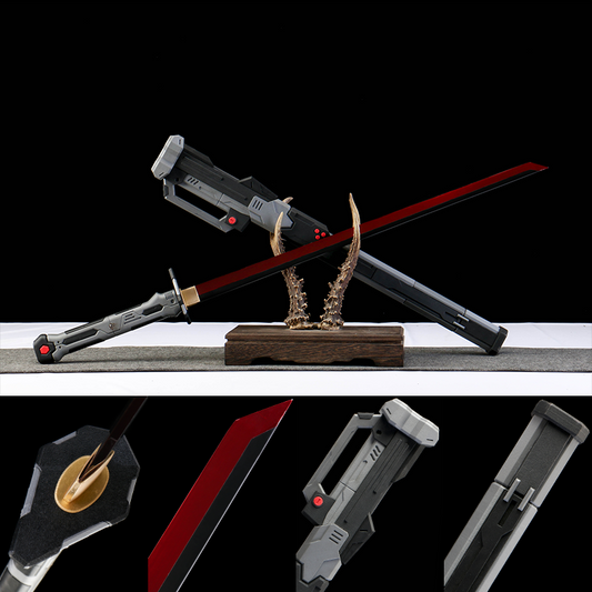 Cyberpunk 26-inch Futuristic Tang Sword | ABS Polymer Fittings & Sheath | 1065 Steel Precision Tempered | Full-Tang Collector's Edition,Functional samurai sword