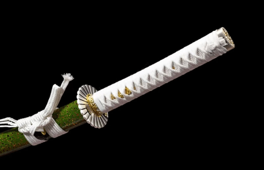 “Verdant” Anime Style Katana - Forged from 304 Stainless Steel, Lacquered Wood Sheath, 71cm Blade, Perfect for Cosplay & Display