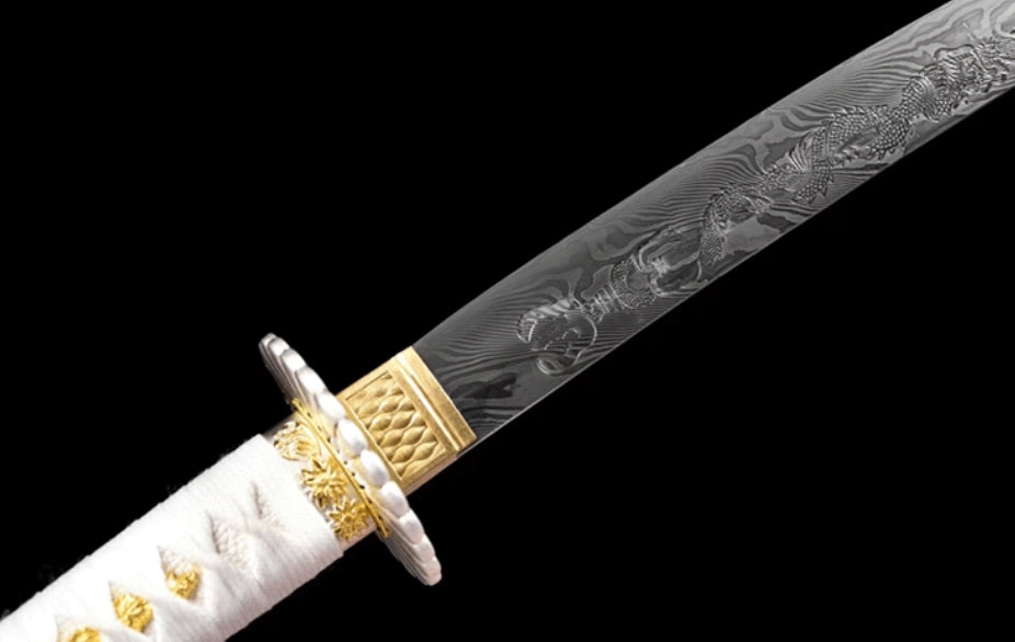 “Verdant” Anime Style Katana - Forged from 304 Stainless Steel, Lacquered Wood Sheath, 71cm Blade, Perfect for Cosplay & Display