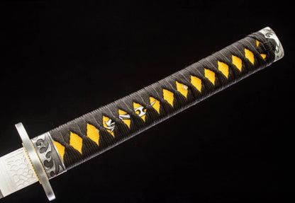 Xiao Zhu Samurai Movie Sword, High Manganese Steel Katana, 73cm Blade & 1.30kg Weight, Lacquered Wood Scabbard for Collection