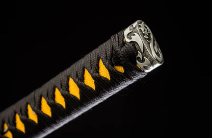 Xiao Zhu Samurai Movie Sword, High Manganese Steel Katana, 73cm Blade & 1.30kg Weight, Lacquered Wood Scabbard for Collection