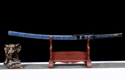 Dream Dragon Movie Katana, Forged from High Carbon Steel, 103cm Overall & 1.1kg Net Weight, Lacquered Wood Sheath, Well-Balanced