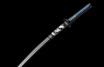 Dream Dragon Movie Katana, Forged from High Carbon Steel, 103cm Overall & 1.1kg Net Weight, Lacquered Wood Sheath, Well-Balanced