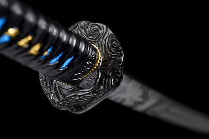 Dream Dragon Movie Katana, Forged from High Carbon Steel, 103cm Overall & 1.1kg Net Weight, Lacquered Wood Sheath, Well-Balanced