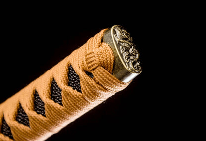 Tang Lion Samurai Movie Sword, Forged High Manganese Steel, 73cm Blade & 0.7cm Thick, Lacquered Wood Sheath, 1.25kg Net Weight