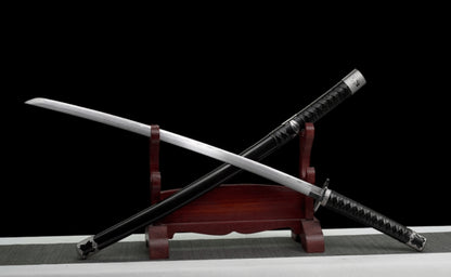 Wind Shadow Dual Swords - Japanese Long & Short Katana Set (100cm & 75cm), Movie Prop Style Twin Blades for Collection & Display,Hand-forged katana