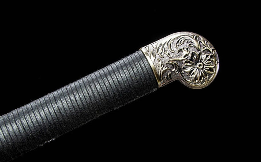 Peony Xiuchun Dao - Chinese Embroidered Spring Sword from Cinema, Leather-Wrapped Wood Sheath, 4.0cm Wide Blade for Collection & Display,Full tang sword, Tameshigiri practice