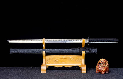 Prisoner Dragon - Movie & TV Style Chinese Prop Dao, High Manganese Steel Blade, Lightweight PC-ABS Synthetic Sheath, 101.5cm for Cosplay & Collection,Full tang sword, Tameshigiri practice