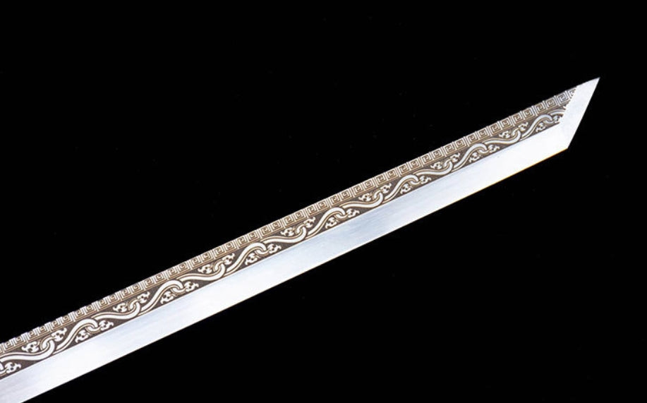 Prisoner Dragon - Movie & TV Style Chinese Prop Dao, High Manganese Steel Blade, Lightweight PC-ABS Synthetic Sheath, 101.5cm for Cosplay & Collection,Full tang sword, Tameshigiri practice