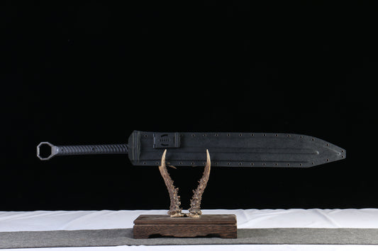 Tactical Titanium-Coated Katana - Carbon steel with titanium coating Blade, Shinogi-zukuri，Clay-tempered hamon， Oil quenching, tempering,Battle-ready katana