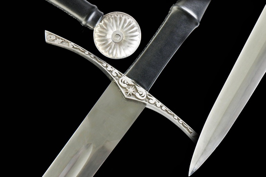 Hand-and-a-Half Style Katana – 1060 Carbon Steel Blade, Solid Wood Scabbard, Genuine Leather Handle