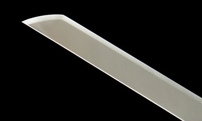 "Night Slash 7650" Japanese Katana - DC53 Steel Blade with Oil Tempering | Ebony Wood Saya & Copper Fittings | Hand-Forged Iaido Sword for Collection,Functional samurai sword