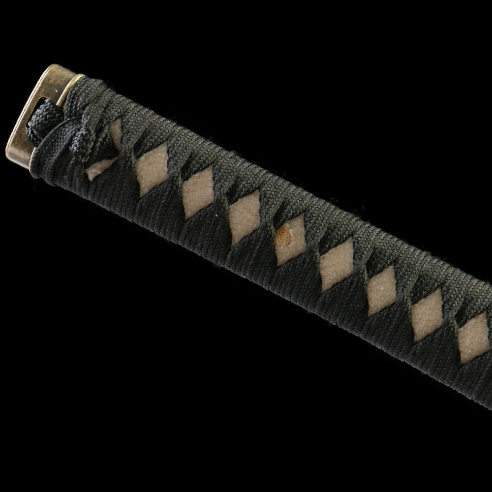 Yogarasu Katana 370 - Oil Quenched 1065 Steel with Raven Feather Hamon,Battle-ready katana