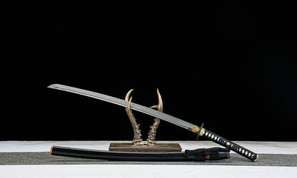 Hand-Forged "Luminous Star" Katana - 28.3" Laminated Steel Blade | Iron Mounts & Cedar Saya | No.2810Hand-forged katana