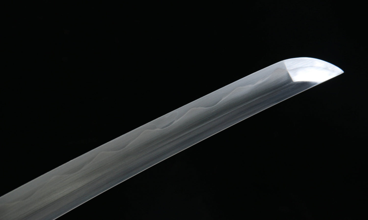 "Orchid Shadow Wakizashi" - 22" Hand-Forged Clay-Tempered Steel | Gilded Copper Fittings & Cedar Saya | No.3050Battle-ready katana