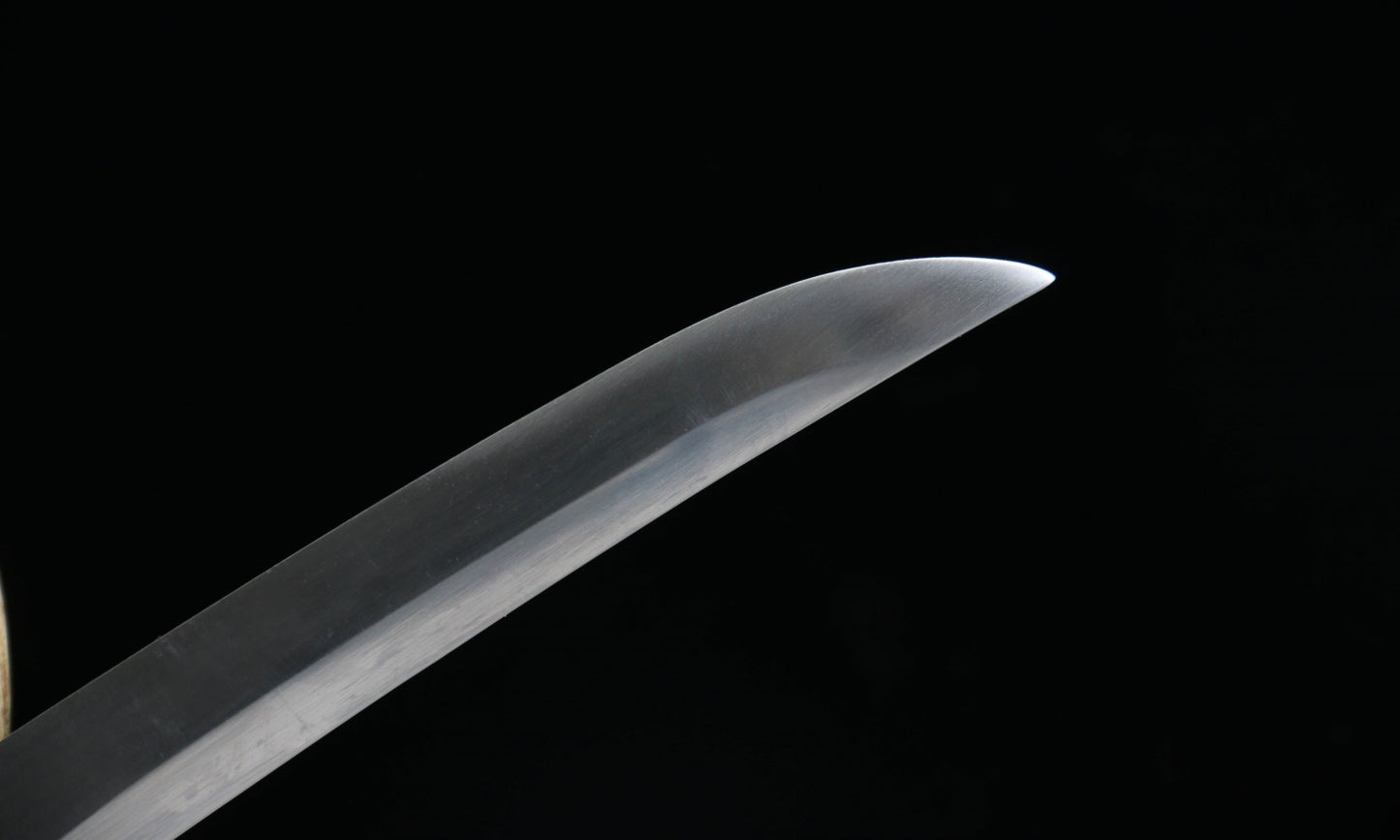 "Celestial Flame" 1065 Steel Wakizashi - 12.6" Oil-Tempered Blade | Zinc Alloy Fittings & Cedar Saya | No.310Hand-forged katana