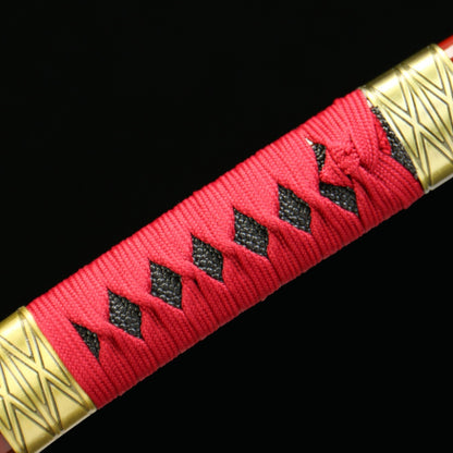 Sandai Kitetsu Replica - Anime Style Collection Sword, 1045 Steel Oil-Quenched, Blue Bark Wood Sheath, 103cm Overall, Model 370,Battle-ready katana