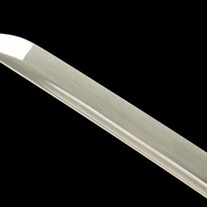 "Akiyama Crimson Harvest" Katana - 28.3" Autumn-Tempered 1065 Steel | Maple-Engraved Zinc Alloy | Wabi-Sabi Blue Bark Saya | 40.5" Seasonal Art Collection,Battle-ready katana