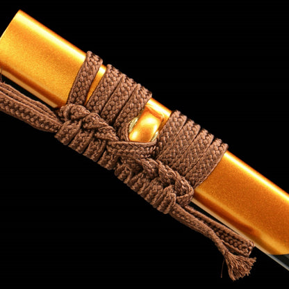 "Akiyama Crimson Harvest" Katana - 28.3" Autumn-Tempered 1065 Steel | Maple-Engraved Zinc Alloy | Wabi-Sabi Blue Bark Saya | 40.5" Seasonal Art Collection,Battle-ready katana