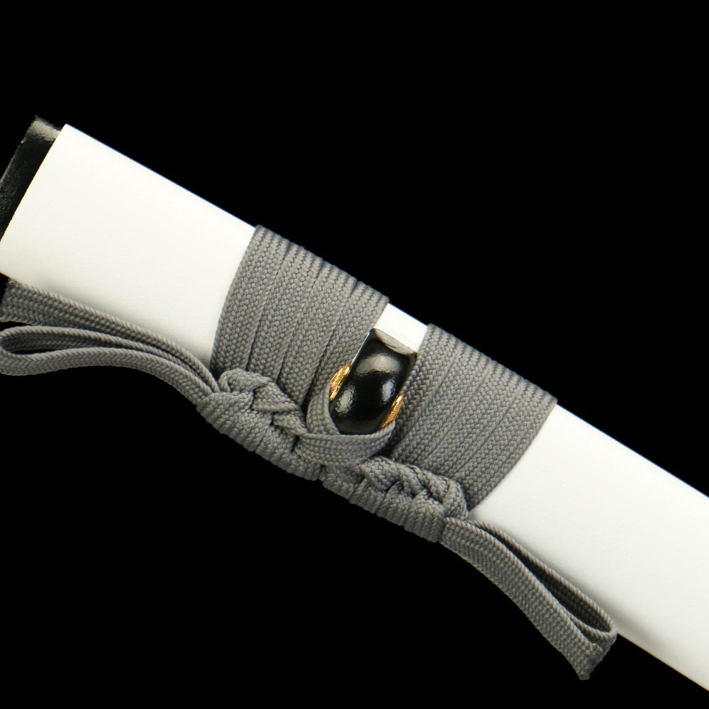 "Byakko Roaring Tiger" Katana - 28.3" Divine Beast 1065 Steel | Frosted Zinc Fittings | Winter Blue Bark Saya | Four Guardians Collection,Battle-ready katana