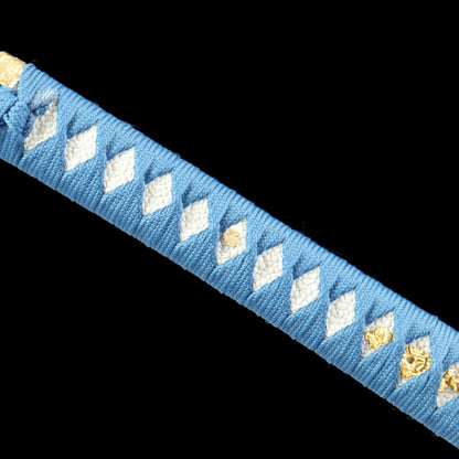 "Cosmic Anvil" Damascus Katana - 28.3" Twist Core Steel | Patina Copper Fittings | Celestial Wood Saya | Limited Edition Art Sword,Functional samurai sword