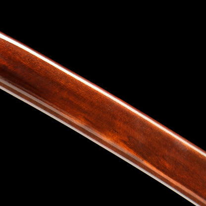 "Crimson Celestial" Blue-Tempered Katana - 28.3" 1065 Carbon Steel | Zodiac Alloy Fittings | Etherwood Saya | Annihilator Series,Functional samurai sword