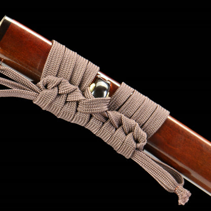 "Crimson Celestial" Blue-Tempered Katana - 28.3" 1065 Carbon Steel | Zodiac Alloy Fittings | Etherwood Saya | Annihilator Series,Functional samurai sword