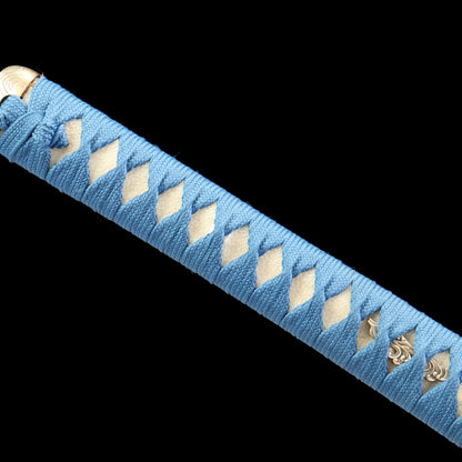 "Celestial Forge" Traditional Katana - 28.3" Tamahagane Steel | Copper Cloud Fittings | Partial Rayskin Saya | Master Smith's Legacy,Functional samurai sword