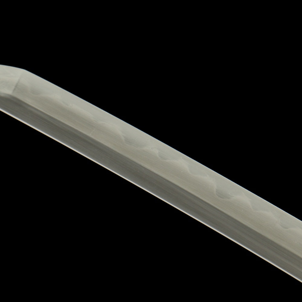 "Silver Heron" Monk-Forged Katana - 28.3" Tamahagane Steel | Gilt Copper Fittings | Partial Stingray Saya | Imperial Artisan Series,Functional samurai sword