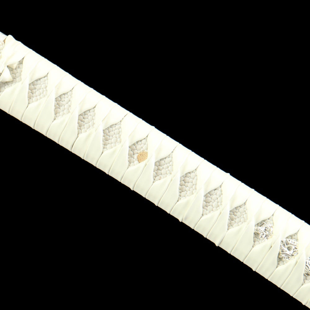 "Argent Edge" Katana - 28.3" 1065 Carbon Steel | Frost Textured Fittings | Minimalist Saya | Essential Samurai Sword,Functional samurai sword