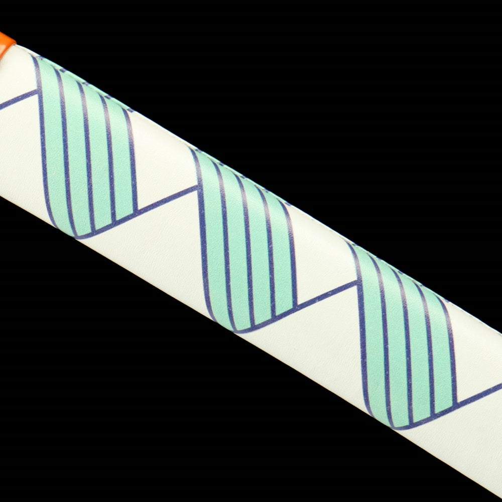 Demon Slayer: Kyojuro Rengoku's Nichirin Sword Replica - Anime Style with Green Lacquered Sheath, 58HRC Hardness, for Cosplay & Display,Battle-ready katana