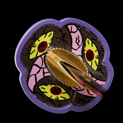 Demon Slayer Kokushibo Katana - Official Style Nichirin Sword, Six-Sided Polish, Blue-Painted Wood Sheath, 58HRC for Cosplay & Display,Battle-ready katana