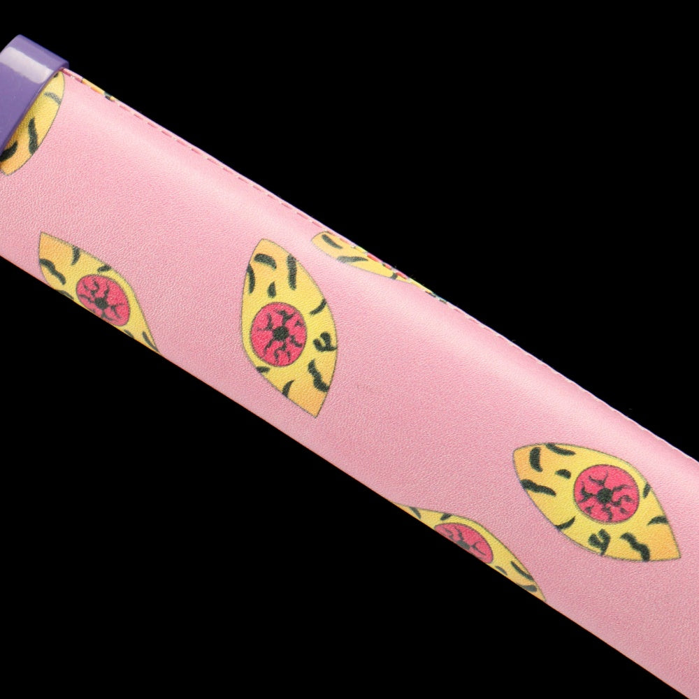 Demon Slayer Kokushibo Katana - Official Style Nichirin Sword, Six-Sided Polish, Blue-Painted Wood Sheath, 58HRC for Cosplay & Display,Battle-ready katana