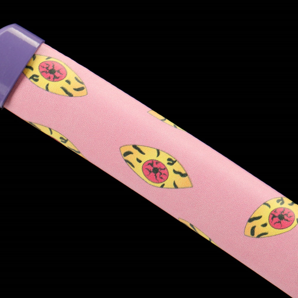 Demon Slayer Kokushibo Katana - Official Style Nichirin Sword, Six-Sided Polish, Blue-Painted Wood Sheath, 58HRC for Cosplay & Display,Battle-ready katana