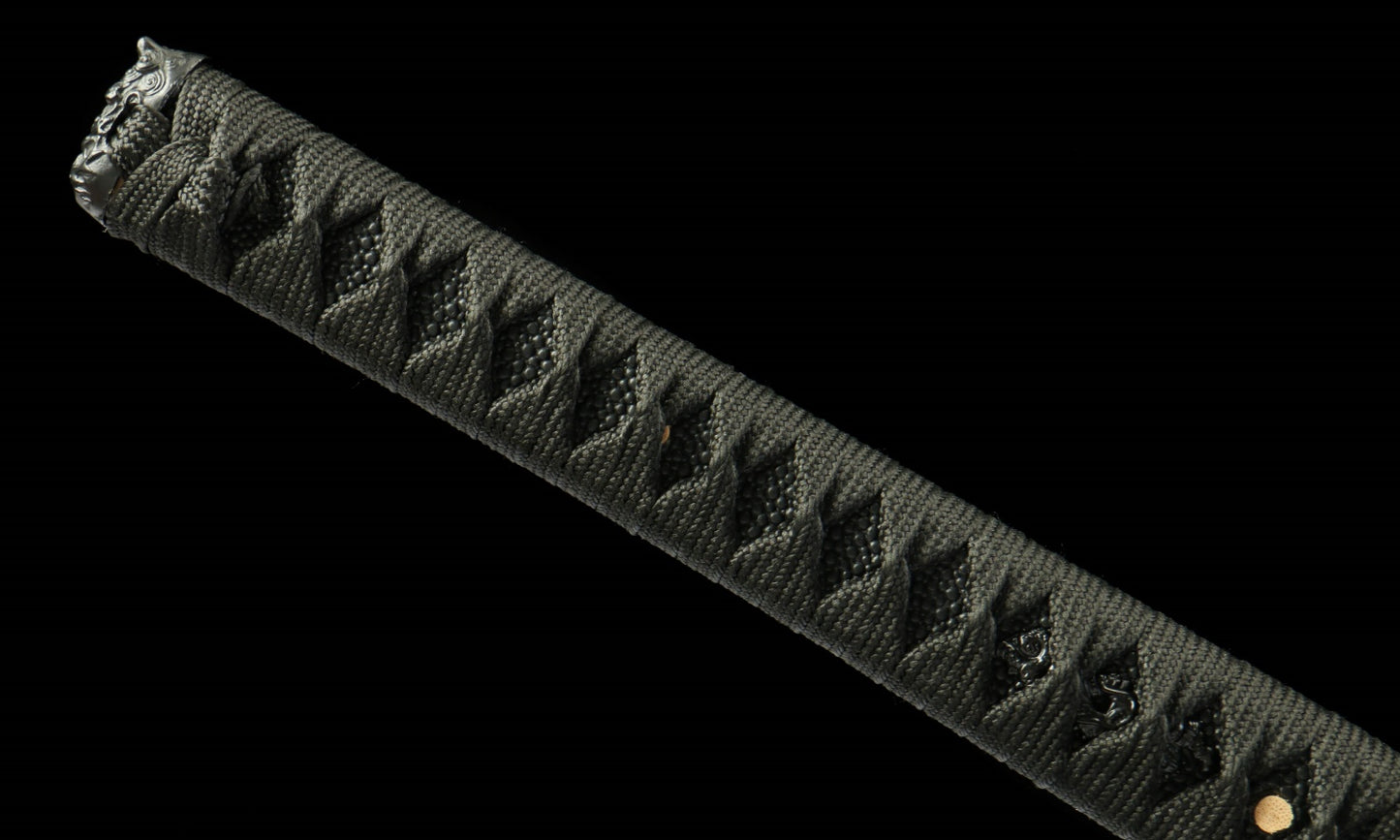 "Crimson Mirage" Katana - 28.3" Phantom 65Mn Blade | Zinc Alloy Tsuba | Alert No.410,Functional samurai sword