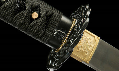 "Crimson Mirage" Katana - 28.3" Phantom 65Mn Blade | Zinc Alloy Tsuba | Alert No.410,Functional samurai sword