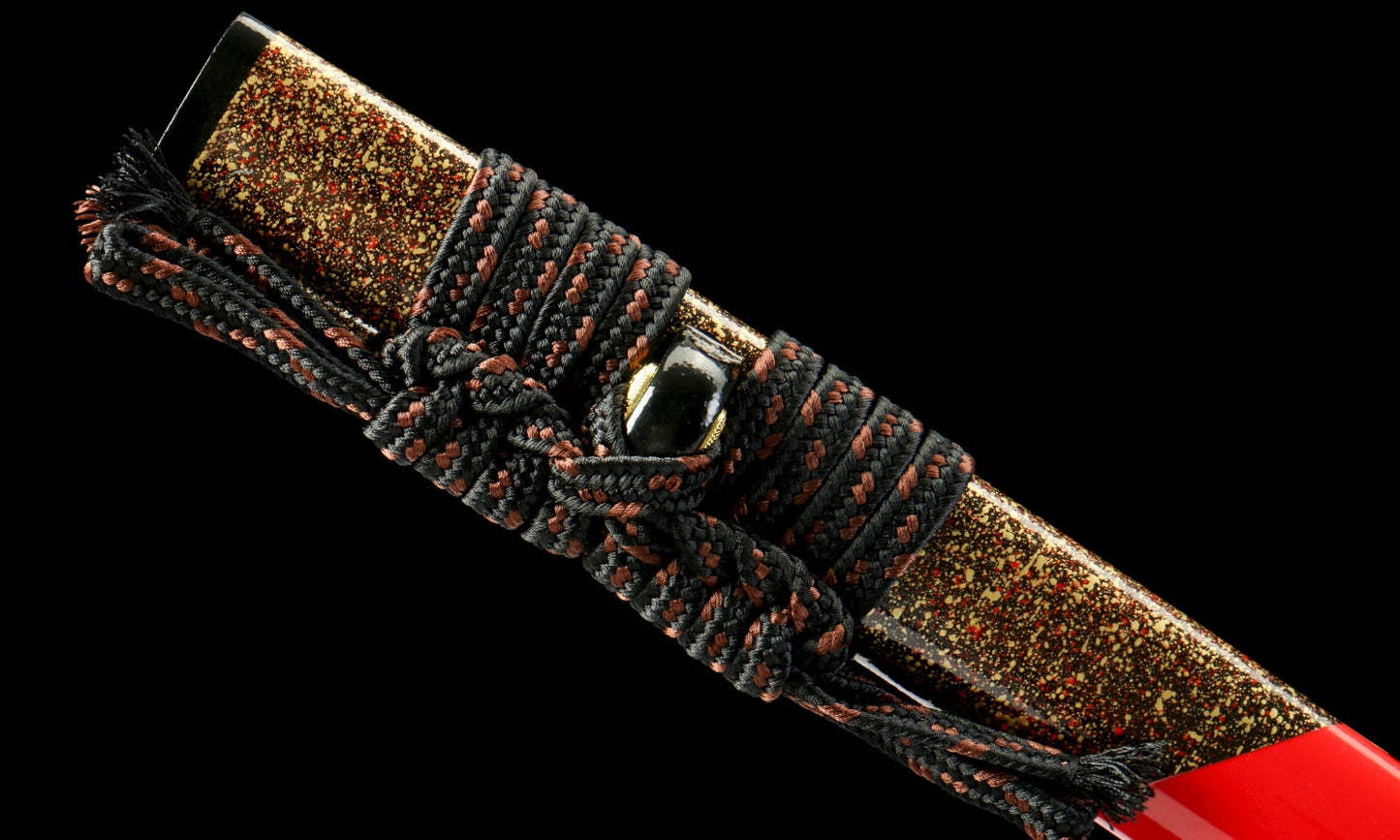 "Crimson Mirage" Katana - 28.3" Phantom 65Mn Blade | Zinc Alloy Tsuba | Alert No.410,Functional samurai sword