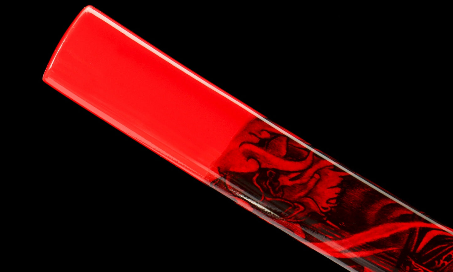 "Crimson Mirage" Katana - 28.3" Phantom 65Mn Blade | Zinc Alloy Tsuba | Alert No.410,Functional samurai sword