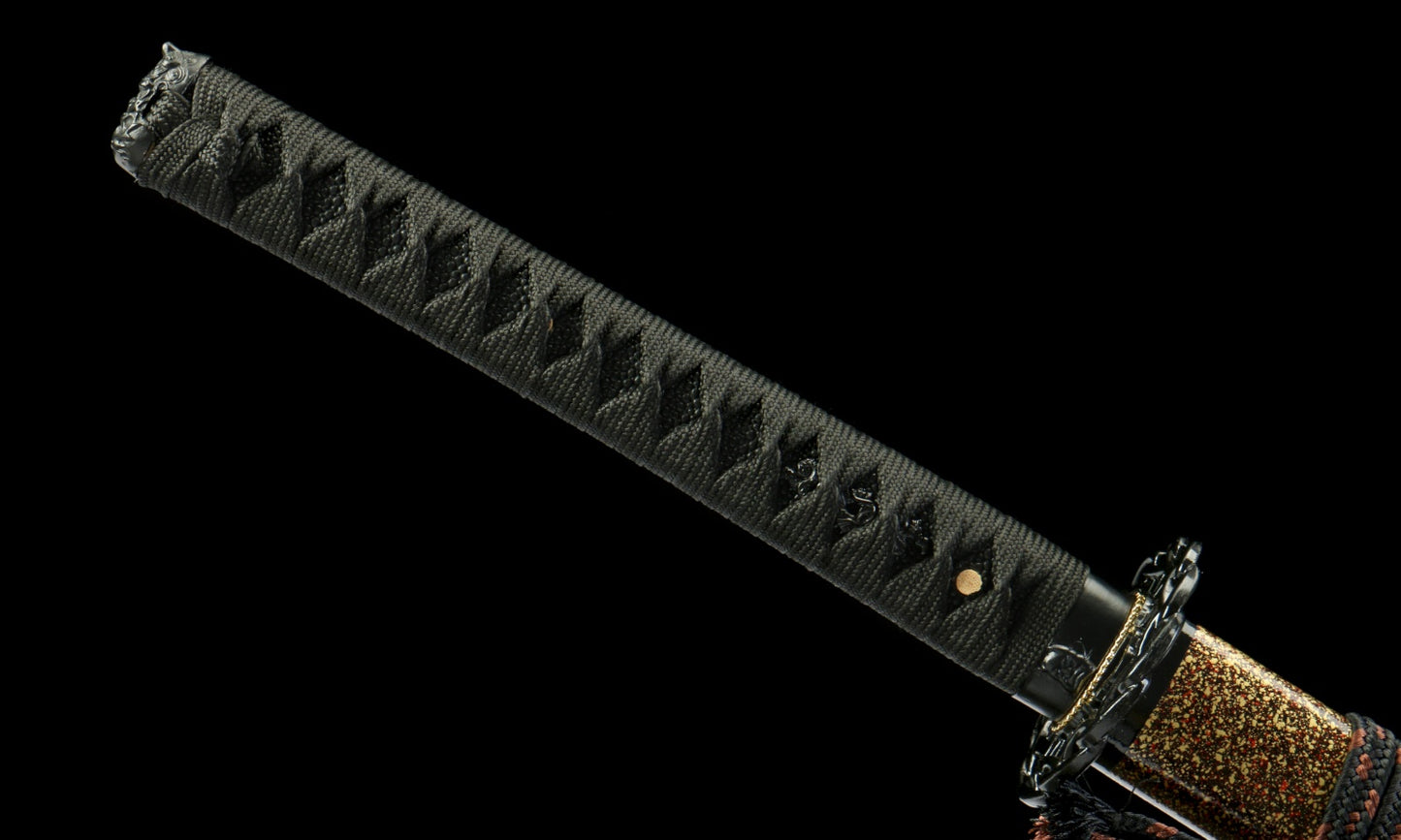 "Crimson Mirage" Katana - 28.3" Phantom 65Mn Blade | Zinc Alloy Tsuba | Alert No.410,Functional samurai sword