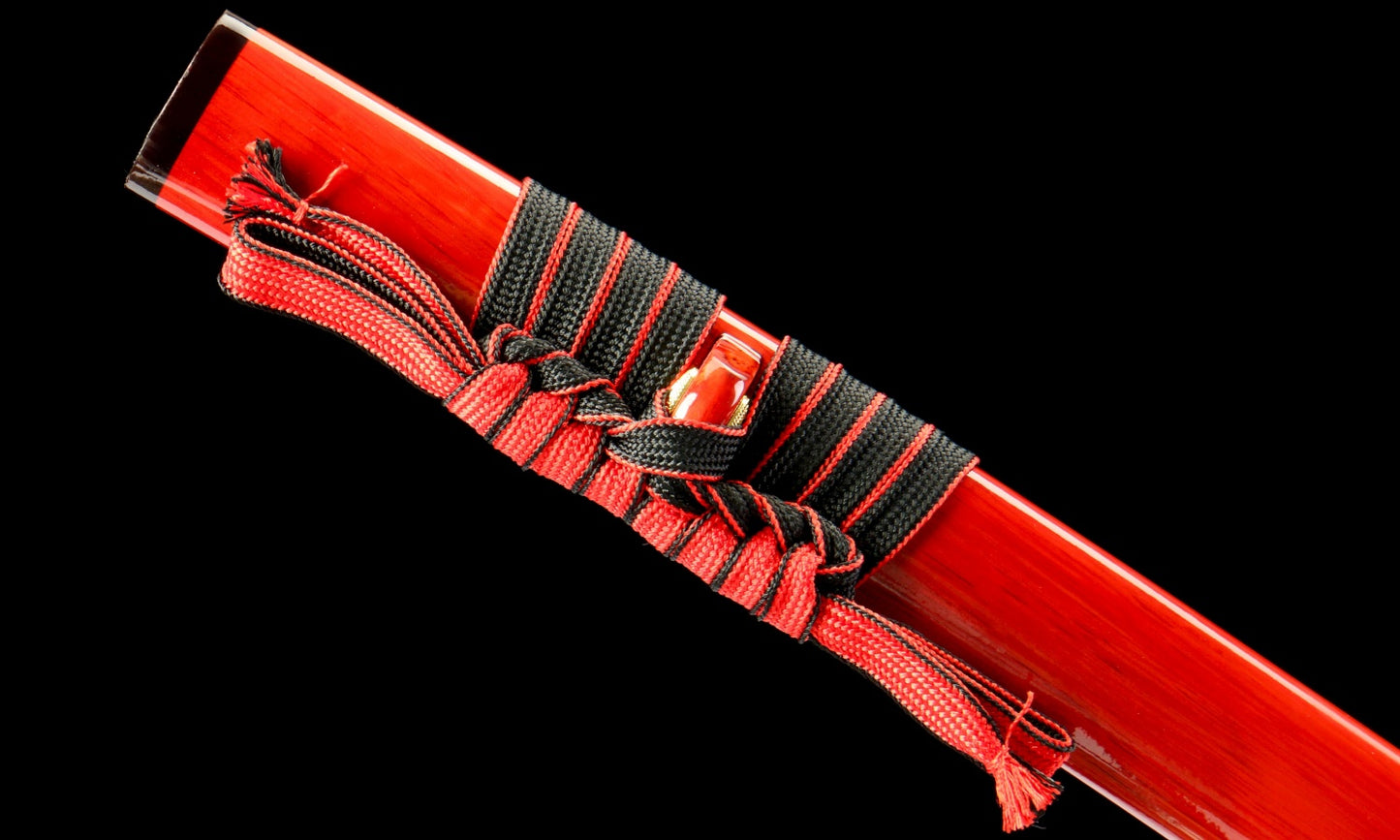 "Blood Eclipse" Katana - 28.3" 65Mn Battle Steel | Solar Tsuba Fittings | Inferno No.370,Functional samurai sword