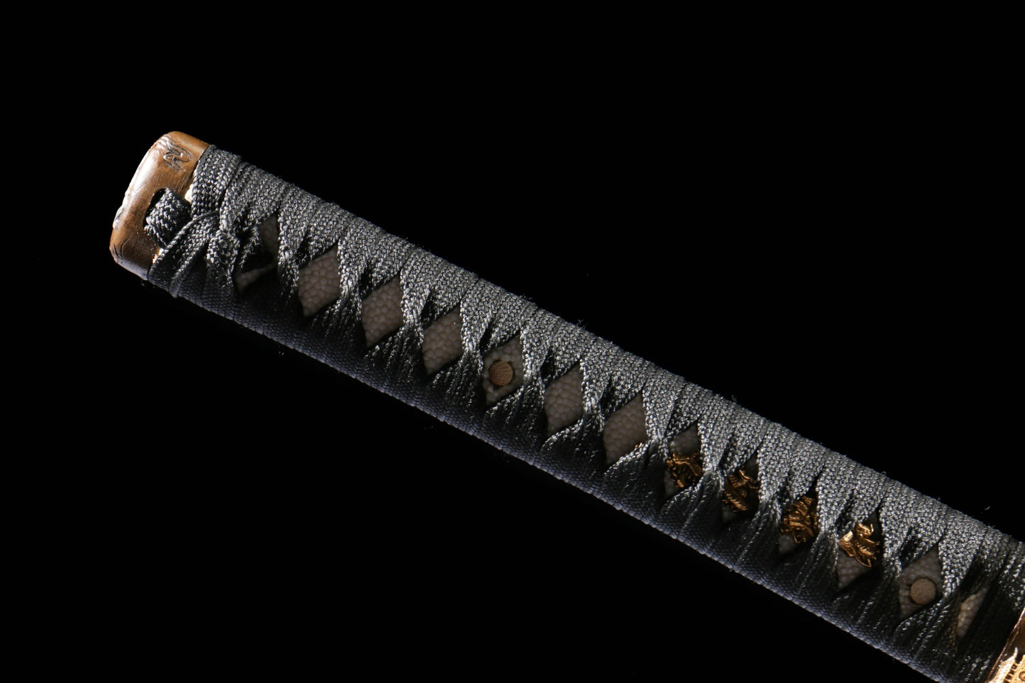 Casket Gold 26-inch T10 Steel Yakiiro Katana | Imitated Lacquered Sheath, Gilded Copper Fittings | Clay-Tempered Full-Tang Blade, Collector's Iaido Sword,Functional samurai sword