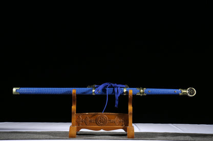 Bai Yue Kui Tang Dao from “Ling Long” - High-End Damascus Steel Prop, Meticulously Crafted, Model 570, Anime & Game Collectible,Hand-forged katana