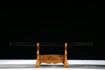 Naruto Style Black Kusanagi, 103cm & 1.2kg Lightweight, 1045 Steel Construction with Black Finish, Anime Prop for Display & Fans,Hand-forged katana