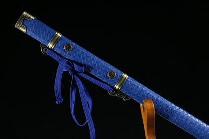 Bai Yue Kui Tang Dao from “Ling Long” - High-End Damascus Steel Prop, Meticulously Crafted, Model 570, Anime & Game Collectible,Hand-forged katana