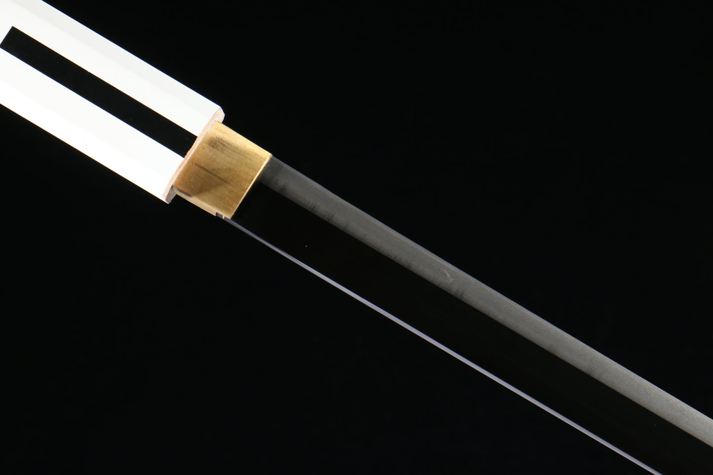 Naruto Style Shira Kusanagi Sword, 103cm 1045 Carbon Steel Blade with Black Oxide & Painted Wood Sheath, Officially Inspired Anime Replica,Hand-forged katana