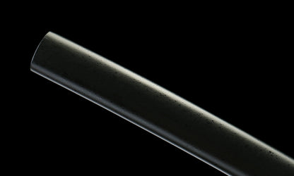 "Black Blaze" Damascus Katana - 28.3" Hand-Forged Blade | Copper Guard | Genuine Ray Skin | Artisan No.630,Functional samurai sword